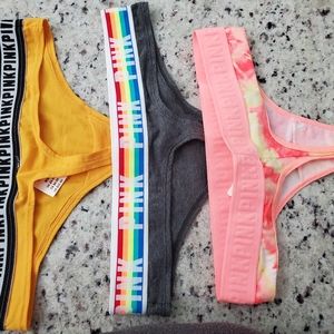 NEW w/Tags VS PINK panties 3 pr Sz medium